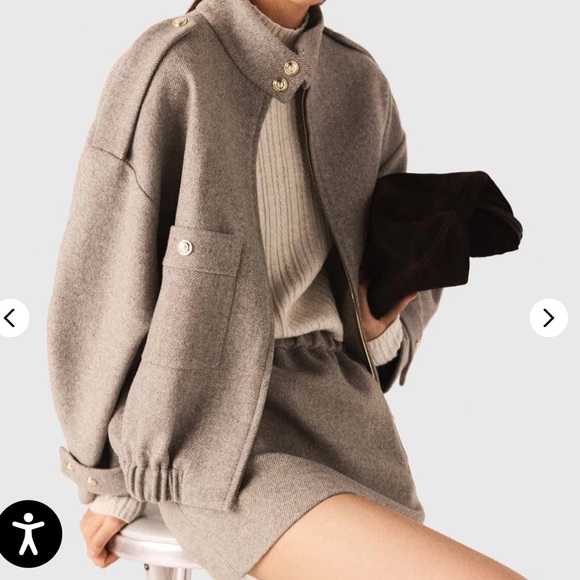 MAJE Binera Mixed Wool Jacket - Picture 2 of 7